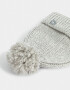 Gorro Romántico Gorro Tejido Con Pompón - Gris Claro
