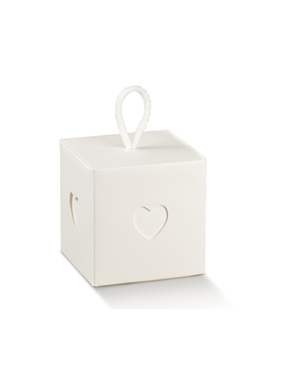 CAJA CORAZON 10X10X10 cm - BLANCO 