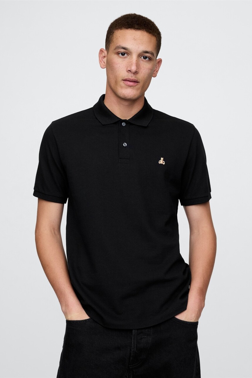Remera Polo Osito Brannan Hombre Black