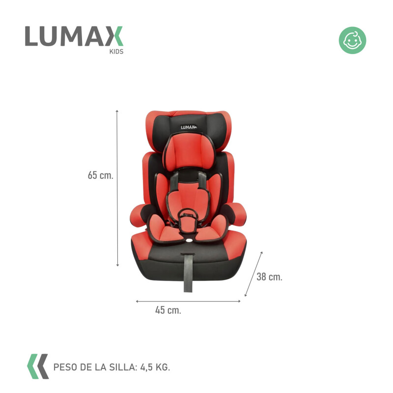 Silla para Auto Booster 3 en 1 Next Generation Lumax Kids Rojo