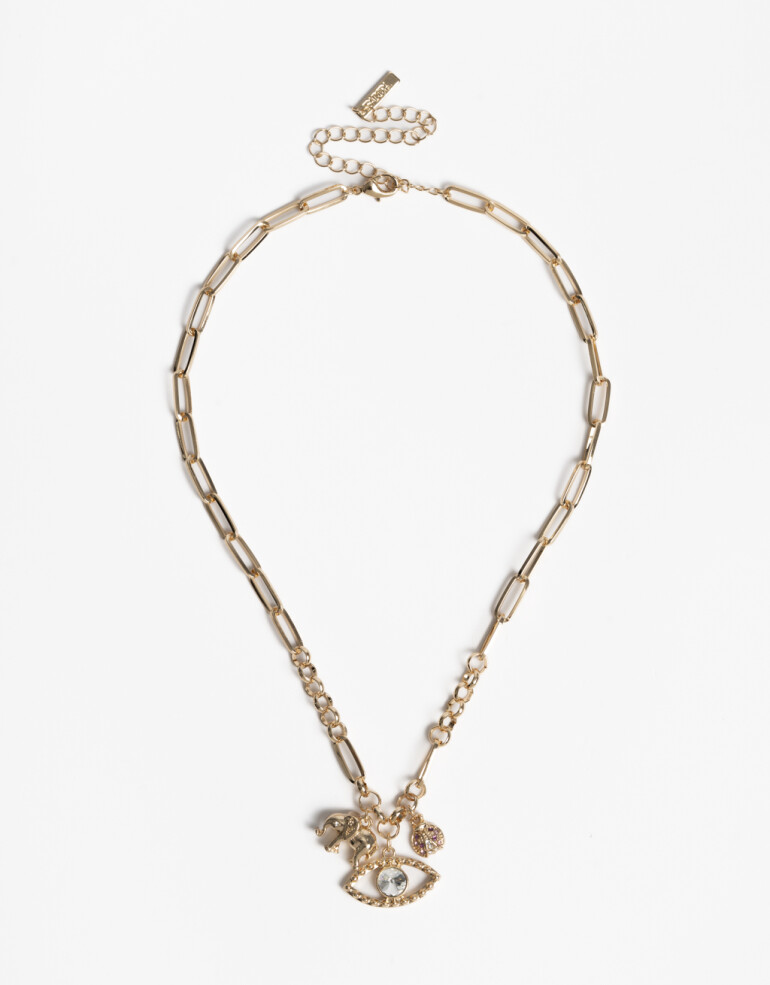 Collares Cortos Lucky charm Collar Corto Dijes Lucky - Dorado