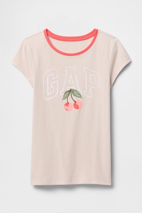 Remera Logo Gap Niña Oyster 083