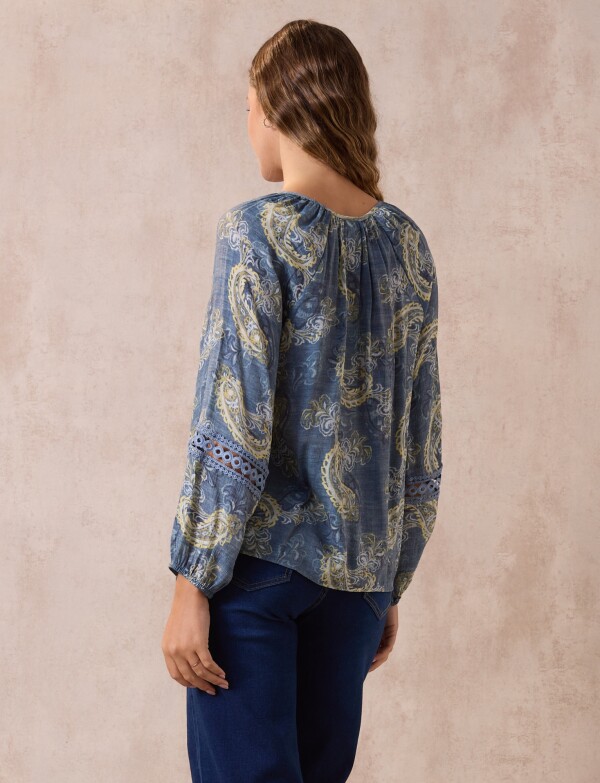 Blusa Puntilla AZUL/MULTI