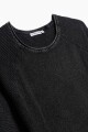 Vestido corto tejido con medio cierre NEGRO