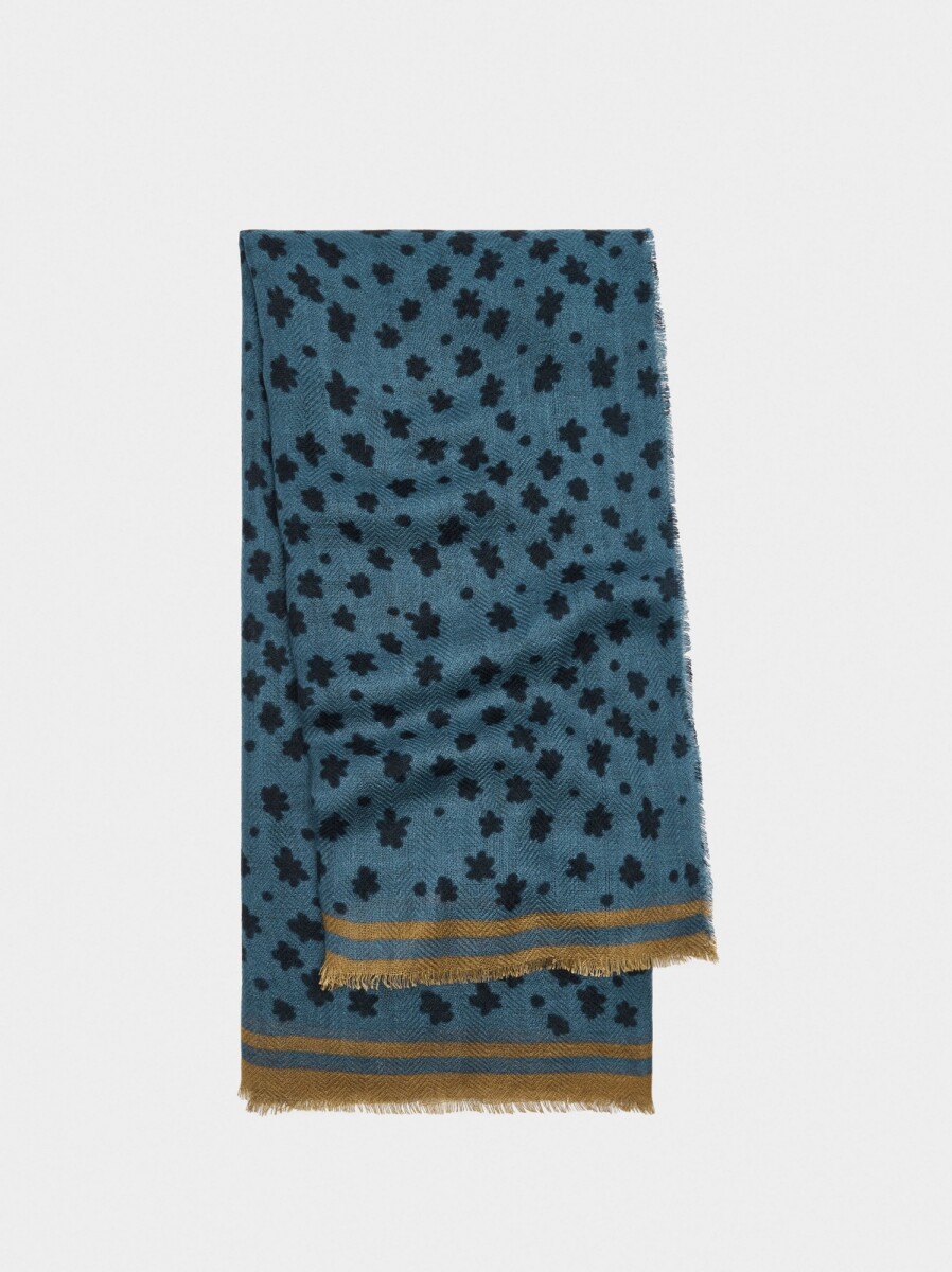 Pañuelo Estampado De Lana - multicolor 