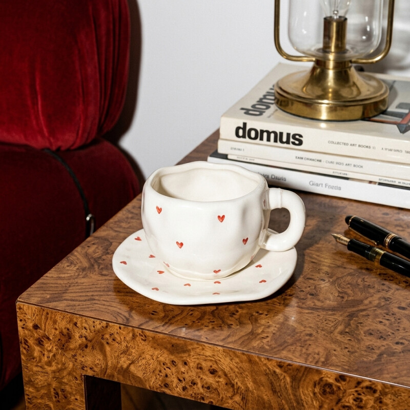 Taza de cerámica Corazoncitos 320ml Taza de cerámica Corazoncitos 320ml