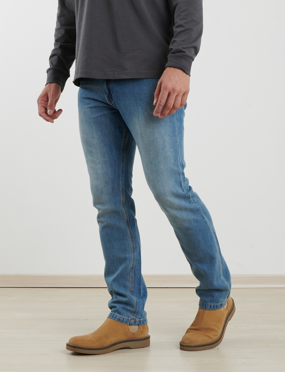 080687 PANTALON HARRINGTON LABEL Celeste Oscuro