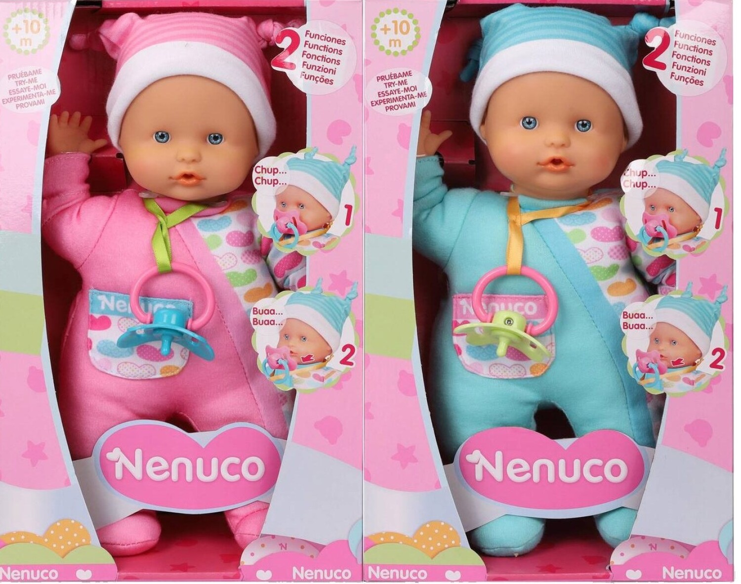Muneca Nenuco Lloron Con Accesorios Rosado celeste