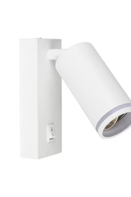 Spot Orientable Para Adosar En Pared 1 Luz Con Llave Blanco