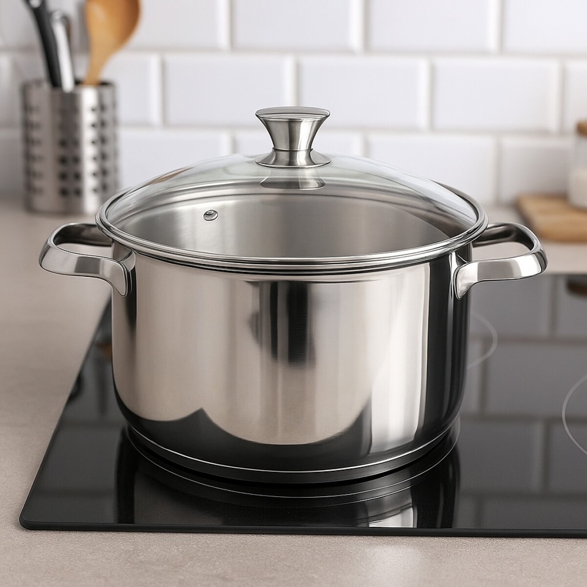 Olla Cacerola Acero Inox Tramontina Allegra 24cm 5,7 litros - PLATEADO 