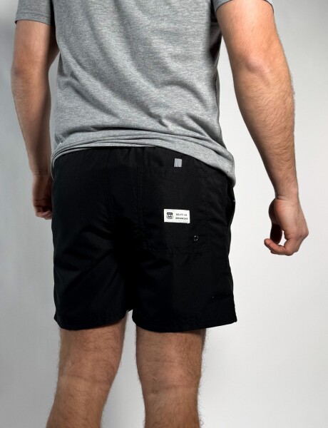 Short de baño liso Salvo Negro