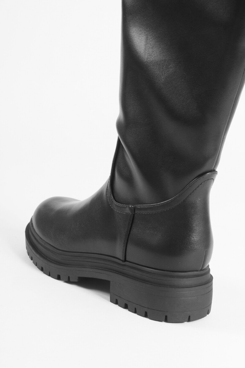 Bota de montar con hebilla negro