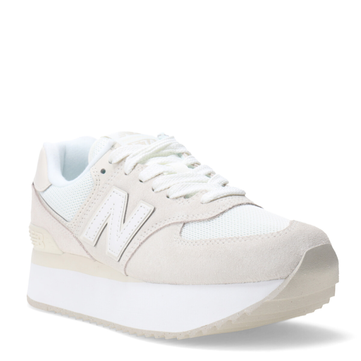 Championes de Mujer New Balance 574 - Beige - Blanco 