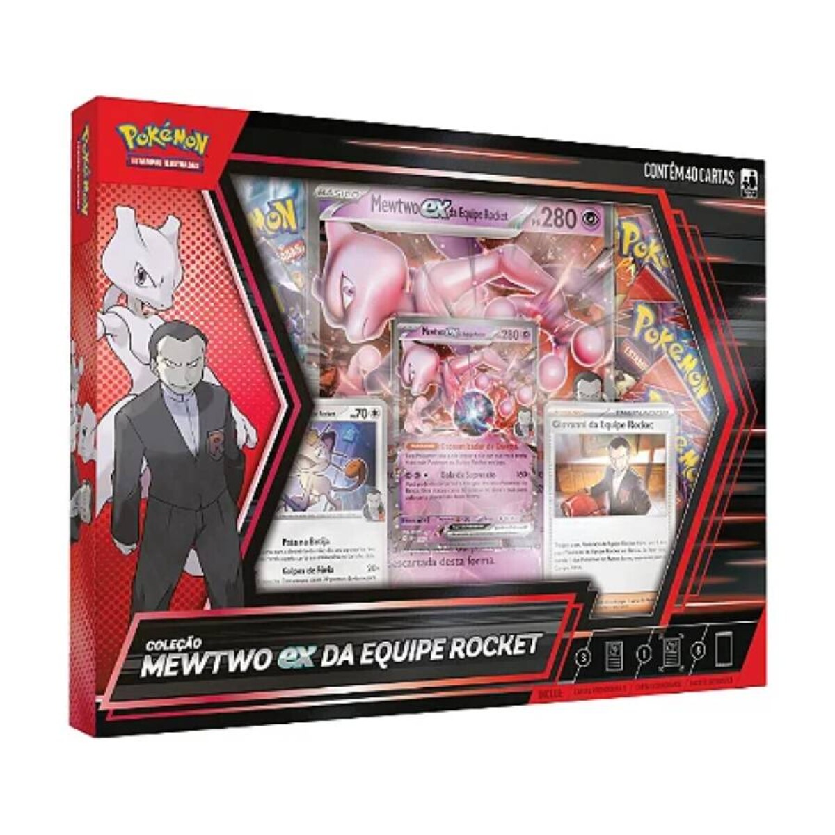 Pokémon Coleçao - Mewtwo EX Da Equipe Rocket 