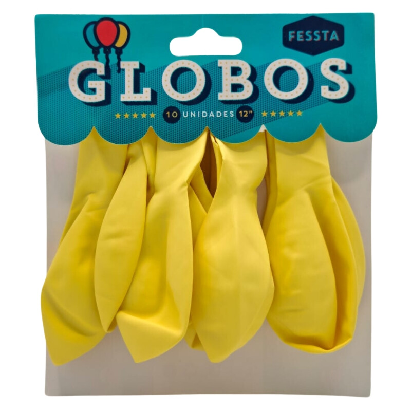 Globos X10 Tamaño R12 Amarillo Pastel