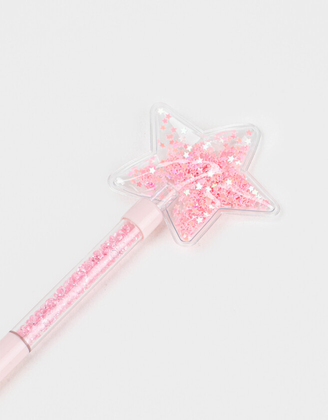 Lapices y Lapiceras Lapicera Con Glitter - Rosa Claro