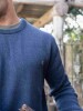Buzo tejido cuello redondo Azul