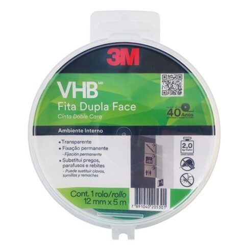 CINTA DOBLE FAZ VHB4910 12MM X 5M - 3M CINTA DOBLE FAZ VHB4910 12MM X 5M - 3M