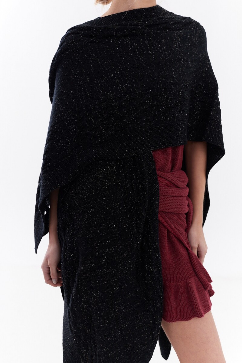 Ruana Shimmer Negro