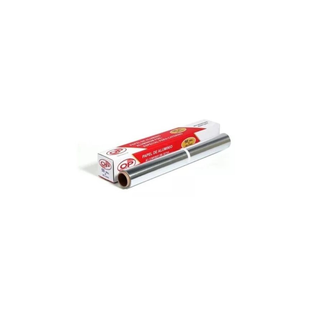 PAPEL ALUMINIO 50MTS X 45CM - PLATEADO 