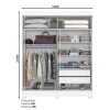 Placard Ropero 2 puertas Mdp Blanco B66 c/espejo Placard Ropero 2 puertas Mdp Blanco B66 c/espejo