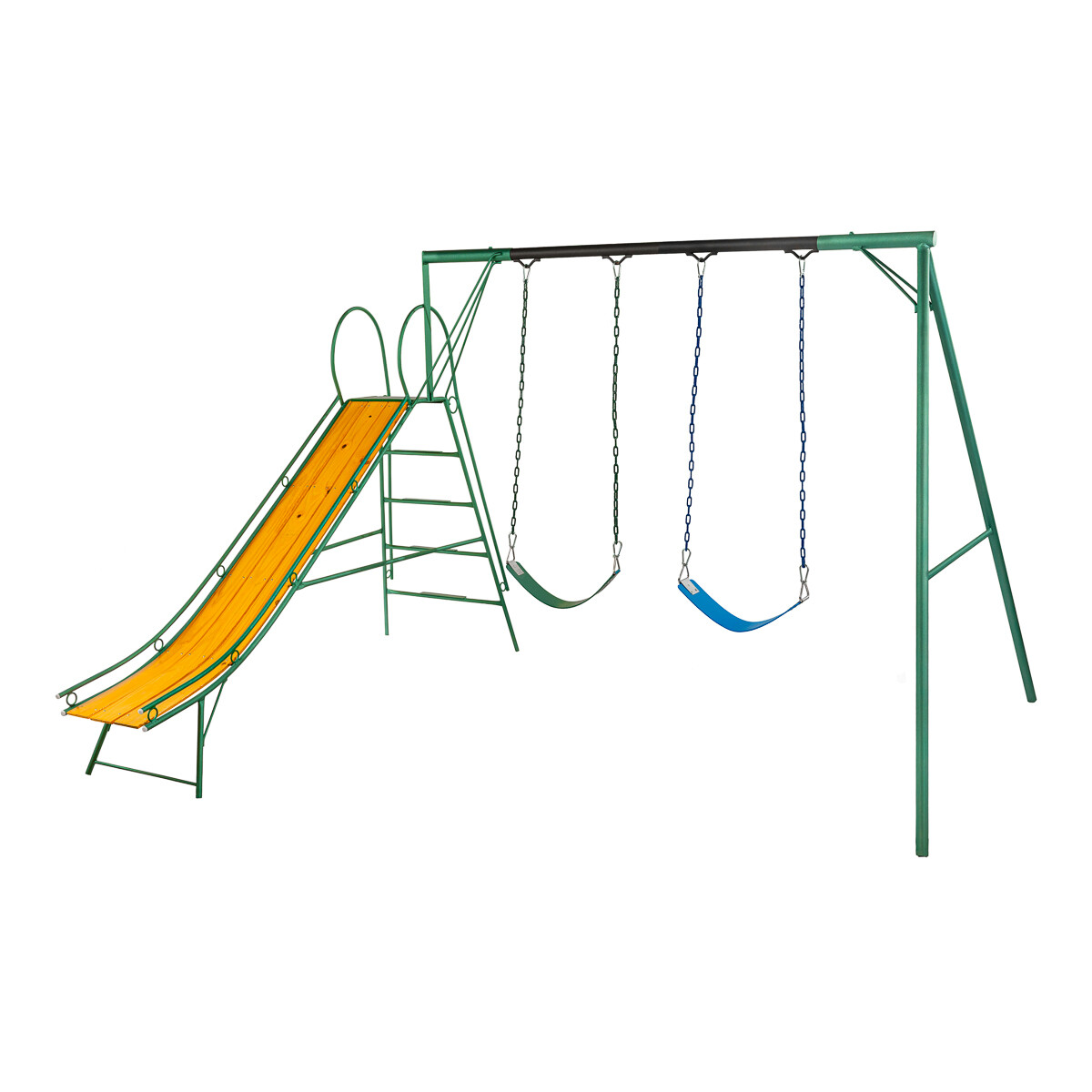 Juego Combinado Infantil con tobogán N°3. 2 hamacas de cincha 