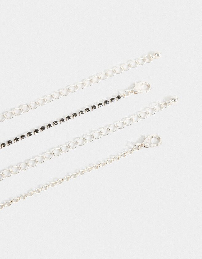 Collares Cortos Bañada en Plata Collar Corto Layer Bañado En Plata - Plateado