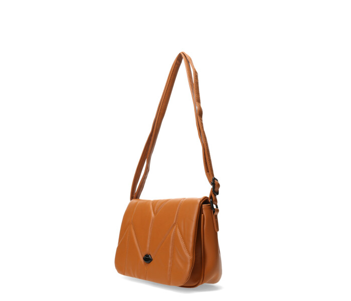 Cartera Las Oreiro Con Tapa Marrón