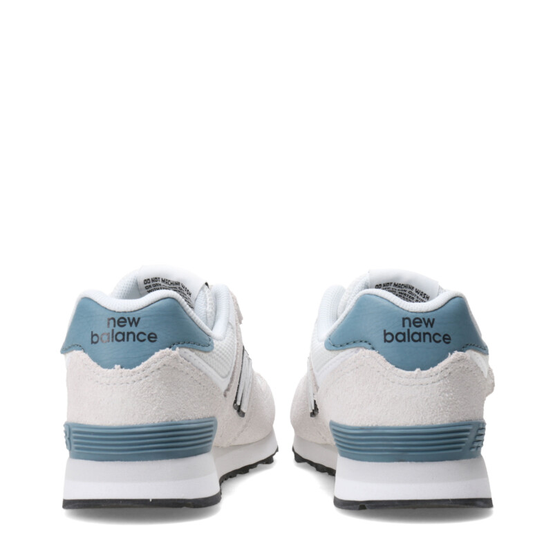 Championes de Niños New Balance P574 Velcro Gris - Blanco