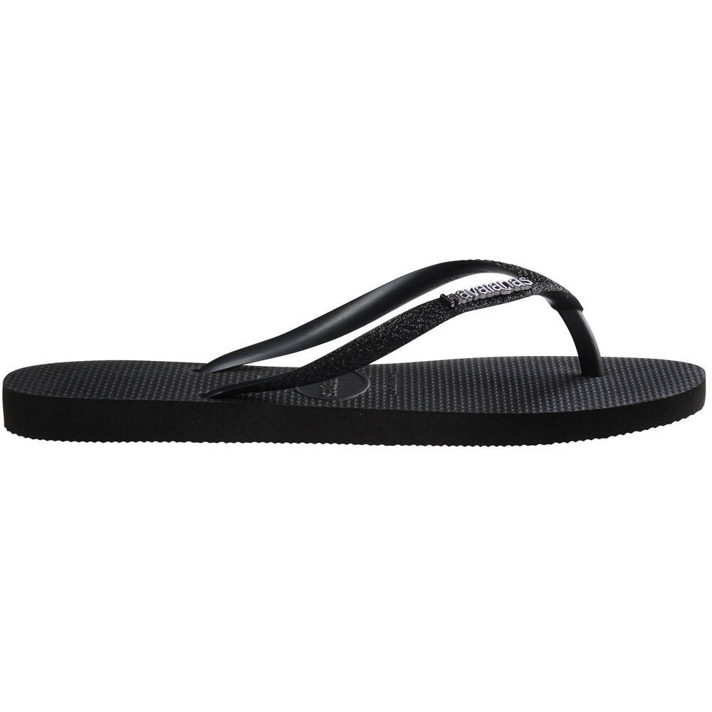 Sandalias Havaianas Slim Glitter II Mujer Negro/Negro