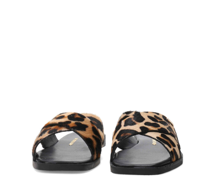 Sandalia de tiras cruzadas Leopardo