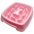 Plato Comedero Come Lento Perros Gatos Mascotas Plastico Color Variante Rosado