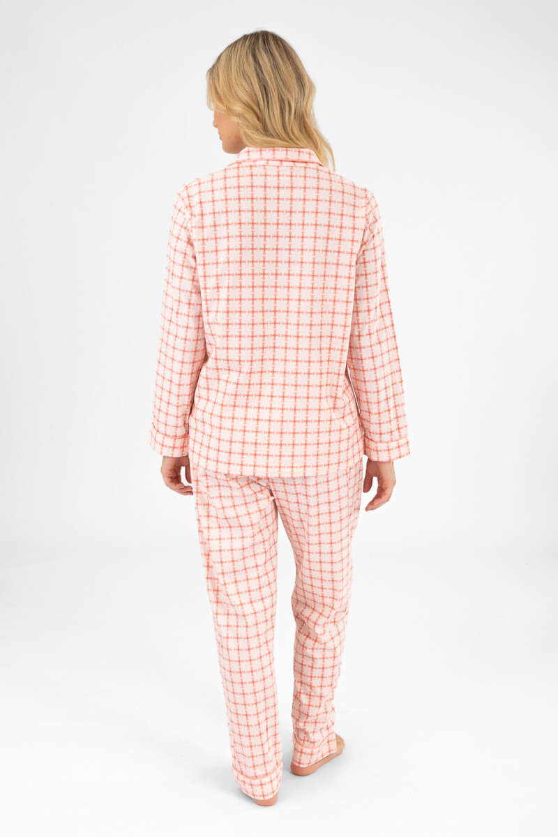 PIJAMA FLANNEL FLEECE PINK TILE ROSADO