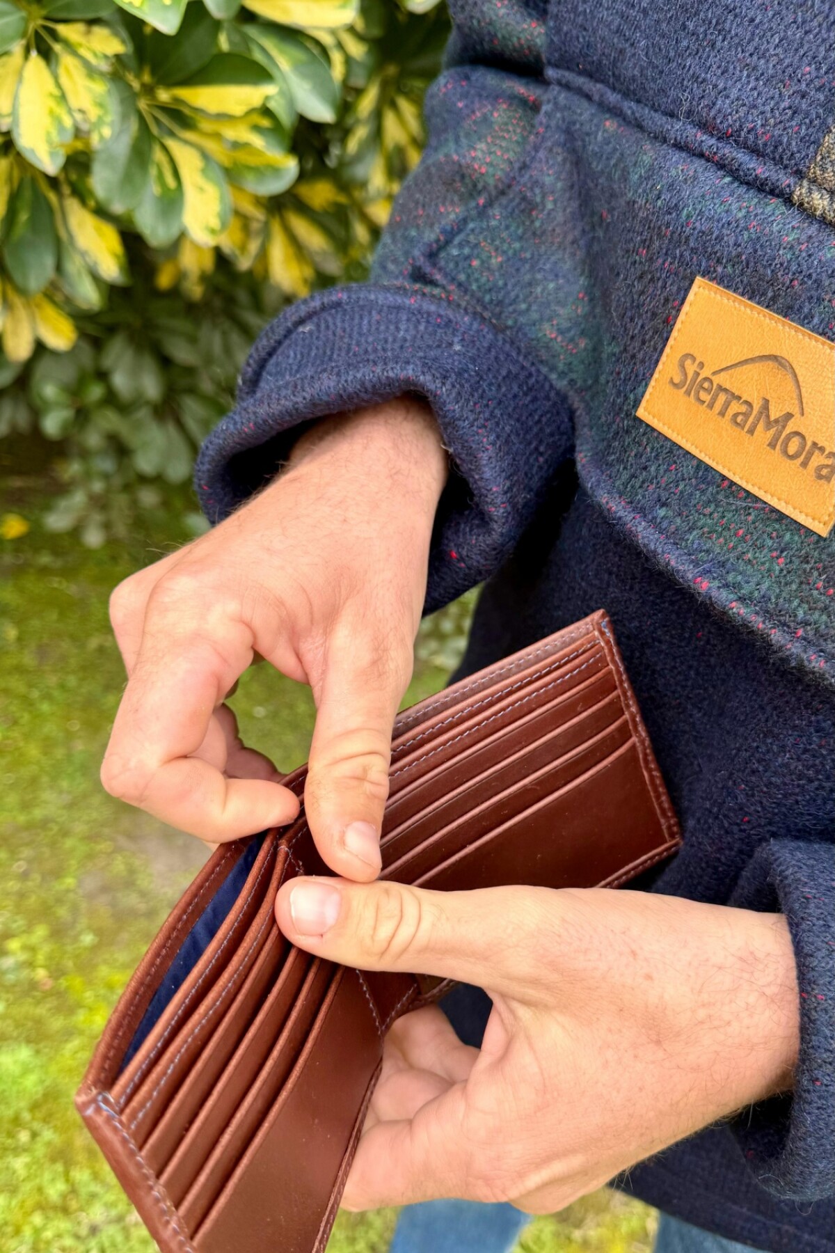 Billetera Men Chocolate / Azul