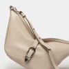 Bolso Bambu En Cuero Liso Satinado Natural