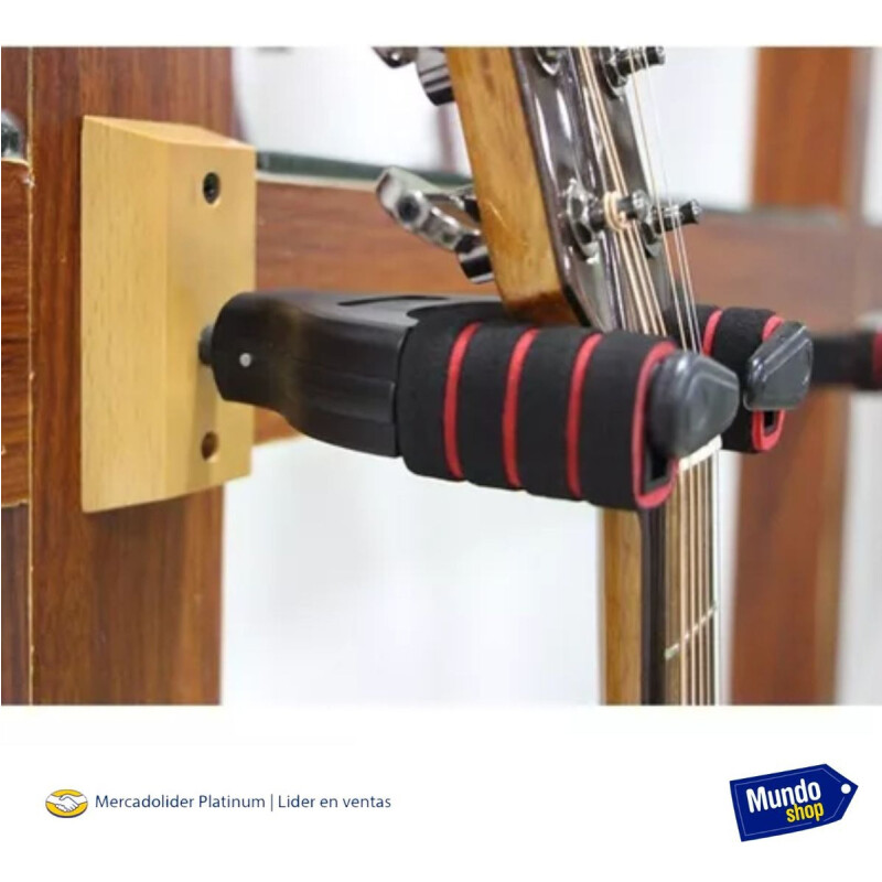 Soporte Guitarra Pared Calidad Superior Hercules Madera Negro