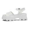 Sandalias Mujer Darkness Charol Con Plataforma Blanco-charol