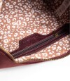 Cartera Gamuza Vegana Flecos Burdeos