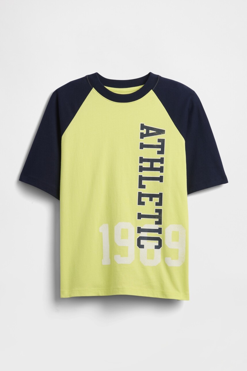 Remera Relaxed Niño Radioactive Neon Prt