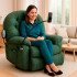 Sillón Masajeador Poltrona Con Control Remoto Y Soporte Para Celular VERDE