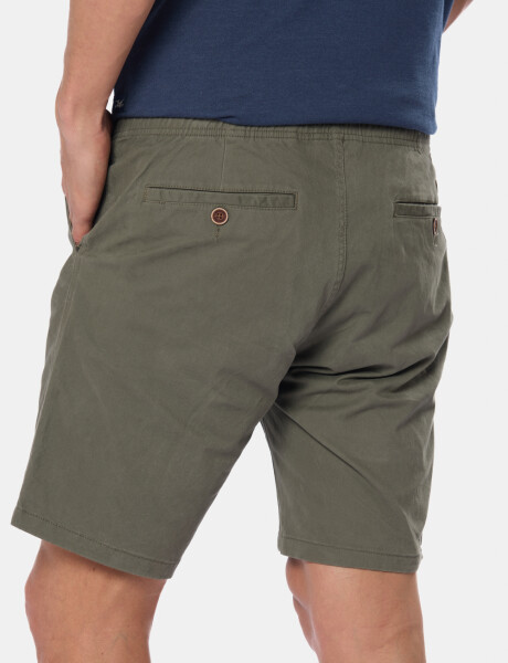 BERMUDA CON CINTURA ELASTIZADA Verde