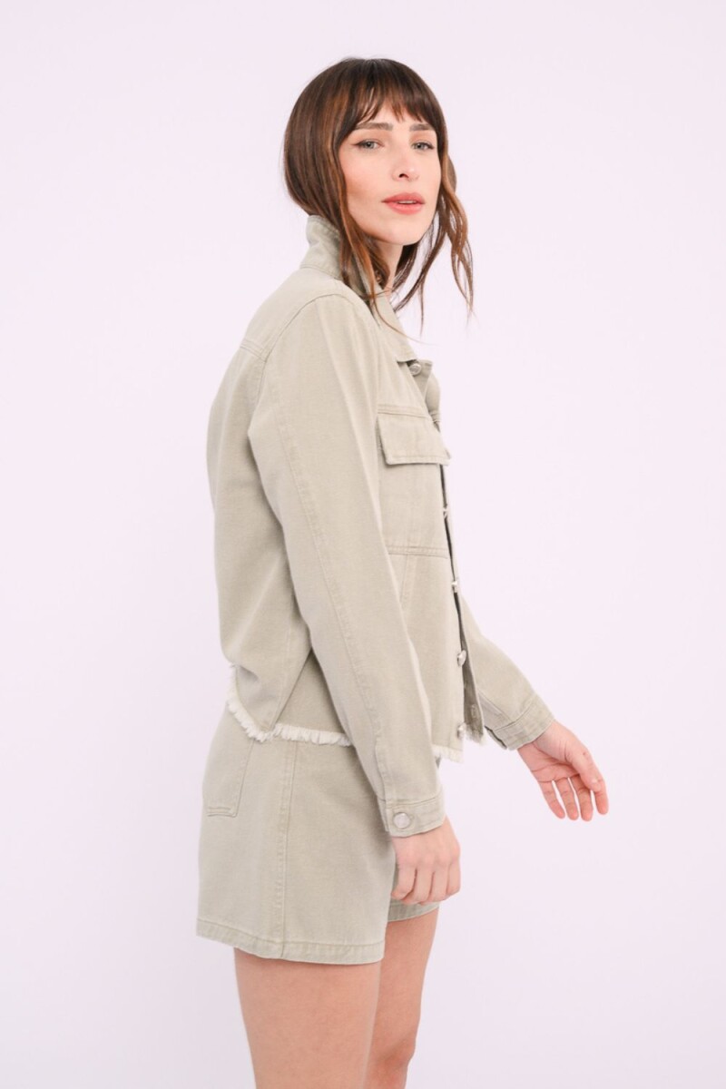 Campera de jean Verde militar