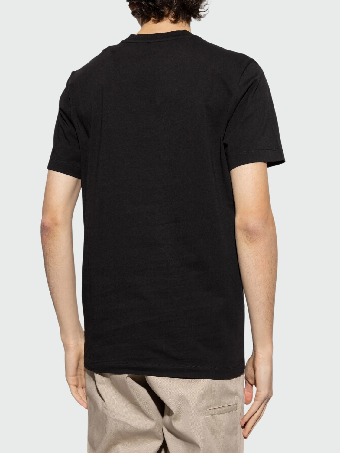 Moncler - Camiseta de Algodón con Parche de logotipo Negro