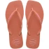 Ojotas Havaianas Slim Square Logo Pop Pp Rosado