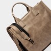 Cartera de Mano Capri En Cuero Liso Taupe