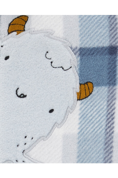 Pijama una pieza de micropolar, con pie, estampa monstruo Pijama una pieza de micropolar, con pie, estampa monstruo