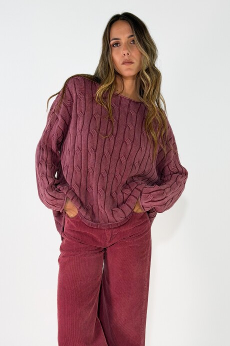 SWEATER FLORA Magenta