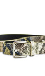 CINTO FRIDA REPTIL JEAN, PISTACHO Y TOPO 100 CMS.