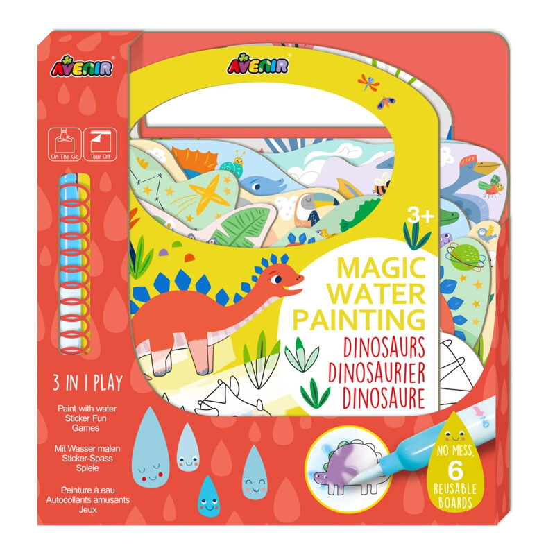Avenir - Pintura al agua mágica - Libro - Dinosaurios Avenir - Pintura al agua mágica - Libro - Dinosaurios