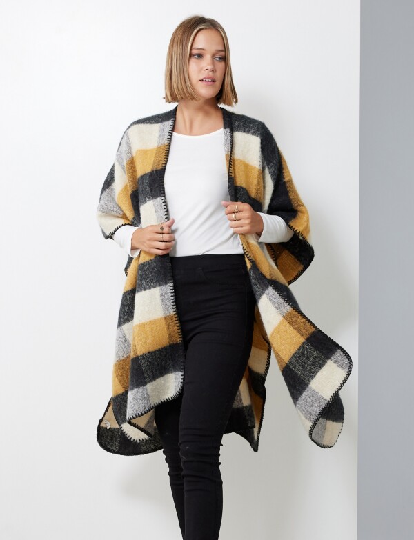 Ruana Cuadros MULTI/NEGRO
